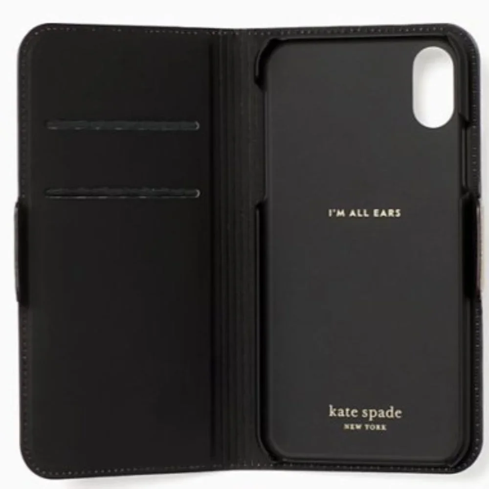 Kate Spade iPhone Breezy Leather Folio Case XS MAX